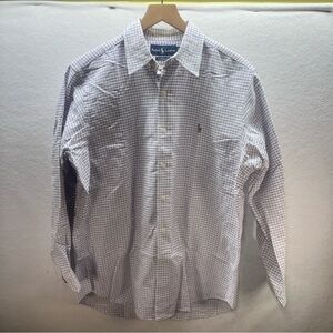 Ralph Lauren Classic Fit Check Pattern Shirt Mens 15.5 Casual Preppy 2950